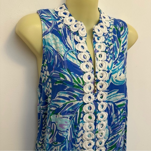 Lilly Pulitzer Blue and White Mini Dress - Picture 6 of 8